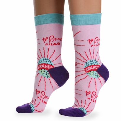 Носки хлопковые с ярким принтом " Super socks LTB-208 " розовые р:37-43 фото 110549