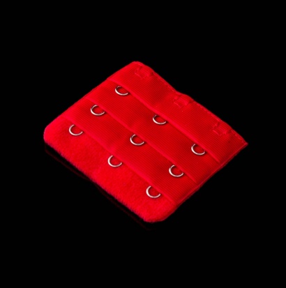 Удлинитель застежек для бюстгальтера красный на 3 крючка 1шт. фото 85601