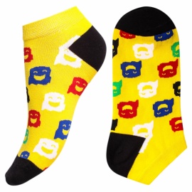 Носки мужские хлопковые укороченные " Super socks A162-1 " жёлтые р:40-45