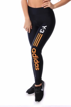 Леггинсы " World Sport Adidas" оранж принт р:40-44