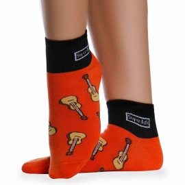 Носки хлопковые с ярким принтом " Super socks B126-3 " оранжевые р:37-41