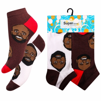 Носки мужские хлопковые укороченные " Super socks A162-3 " 2 пары коричневые/белые р:40-45 фото 110587