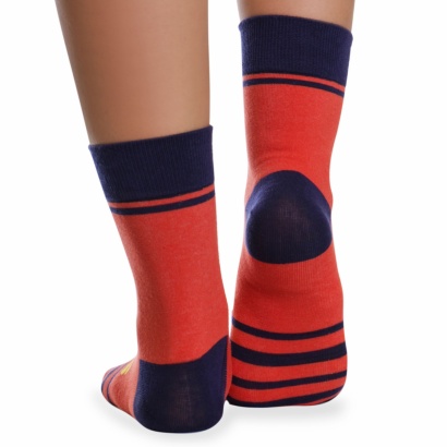 Носки хлопковые с оригинальным принтом " Super socks LTB-205 " кирпичные р:37-43 фото 110532