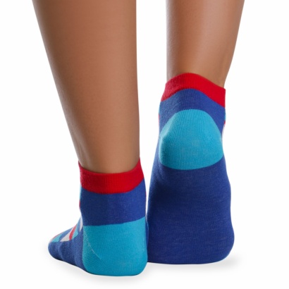Носки хлопковые " Super socks LTB-100 " синие с волнами р:37-41 фото 110518