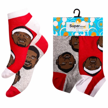 Носки мужские хлопковые укороченные " Super socks A162-3 " 2 пары серые/красные р:40-45 фото 110585