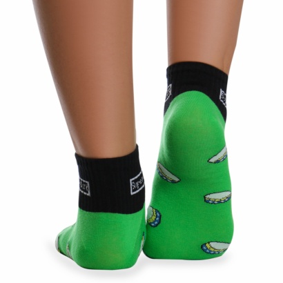 Носки хлопковые с ярким принтом " Super socks B126-3 " зелёные р:37-41 фото 110485