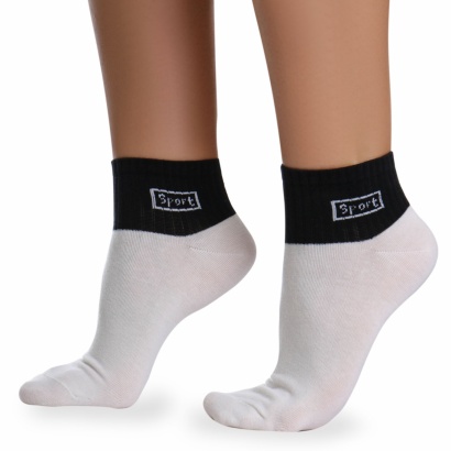 Носки хлопковые с широкой резинкой " Super socks B126-1 " белые р:37-41 фото 110403