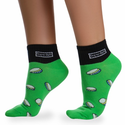 Носки хлопковые с ярким принтом " Super socks B126-3 " зелёные р:37-41 фото 110484