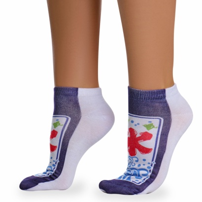 Носки хлопковые с 3D принтом " MAXBS YH50-22 " 2 пары фиолетовые р:37-41 фото 110379