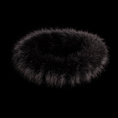 Резинка для волос с искусственным мехом " KRA-2 " чёрная фото 106173