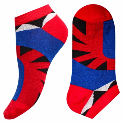 Носки мужские хлопковые укороченные " Super socks A162-1 " синие/красные р:40-45 фото 110573